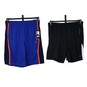 AND1/Russell Mens Lot 2 Blue Activewear Sports Casual Shorts Sz 36-38 NEW